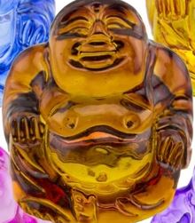 Colorful Pocket Crystal Buddha - Brown