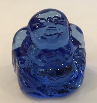 Colorful Pocket Crystal Buddha - Blue - Click Image to Close