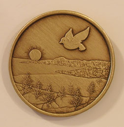 Wings Bronze Medallion - Click Image to Close
