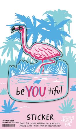 Be-YOU-tiful Flamingo Sticker