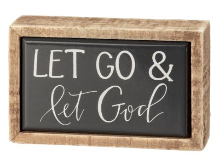 Let Go & Let God Mini Box Sign