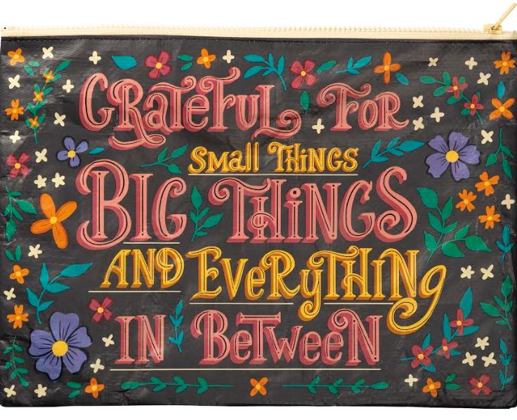 Grateful for Small Things Zipper Folder - Click Image to Close