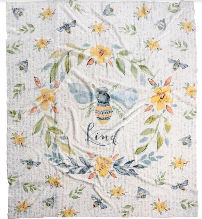 Bee Kind Throw Blanket - Click Image to Close