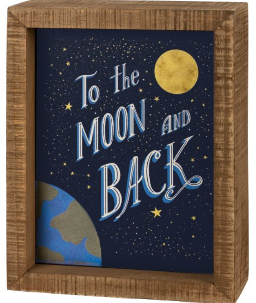 Love You to the Moon & Back Inset Box Sign