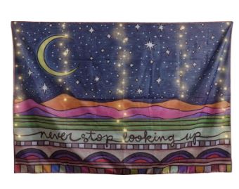 Never Stop Looking Up Lighted Tapestry