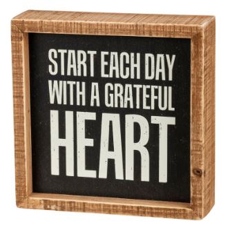 Start Each Day Inset Box Sign