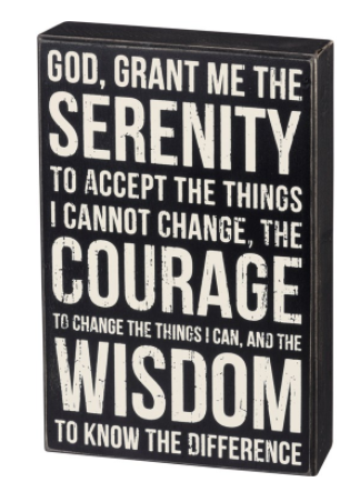 Serenity Prayer Box Sign