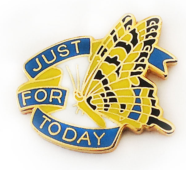 Just for Today Monarch Butterfly Pin