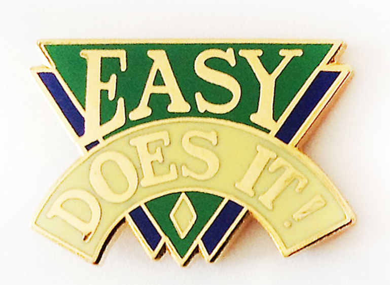 Easy Does It Pin - Green / Yellow
