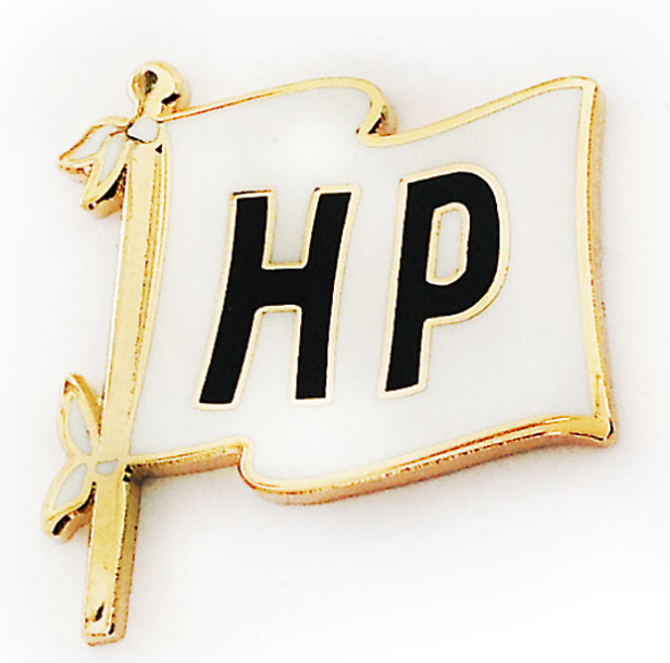 Higher Powered HP Flag Pin