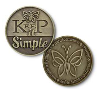 Keep It Simple Butterfly Bronze Medallion - Click Image to Close