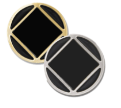 3/8" NA Symbol Pin - Gold and Silver