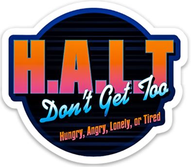 H.A.L.T. Die Cut Magnet