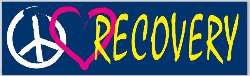 Peace, Love, Recovery Sticker