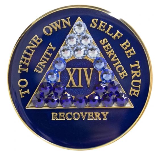 AA Blue Transition Crystallized Blue Triplate Medallion - Click Image to Close