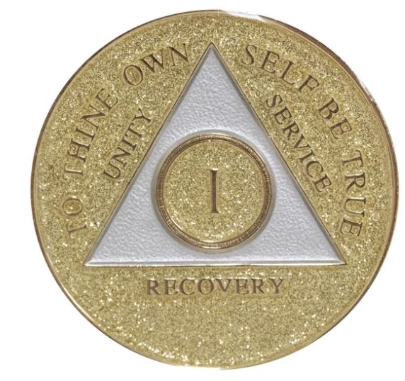 AA Gold Glitter Triplate Medallion - Click Image to Close