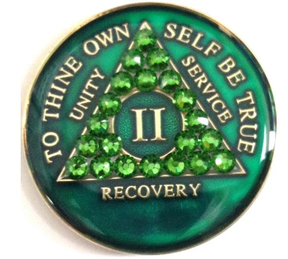 AA Green Crystallized Green Triplate Medallion