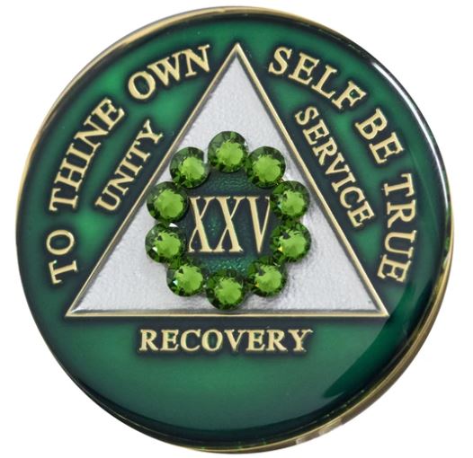 AA Unity Crystallized Green Triplate Medallion