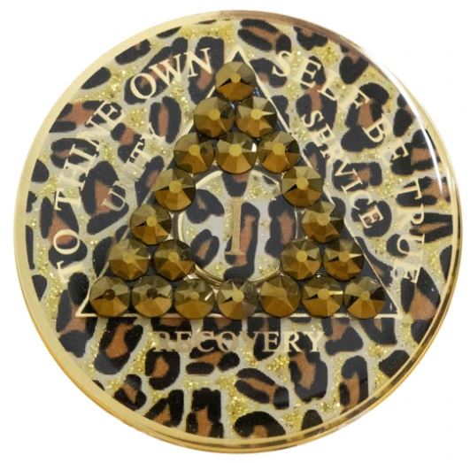 AA Dorado Crystallized Leopard Triplate Medallion - Click Image to Close