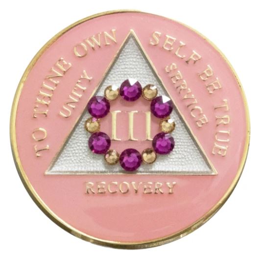 AA Bloom Crystallized Pink Triplate Medallion