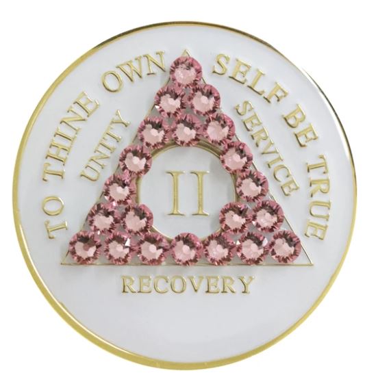 AA Rose Crystallized White Triplate Medallion