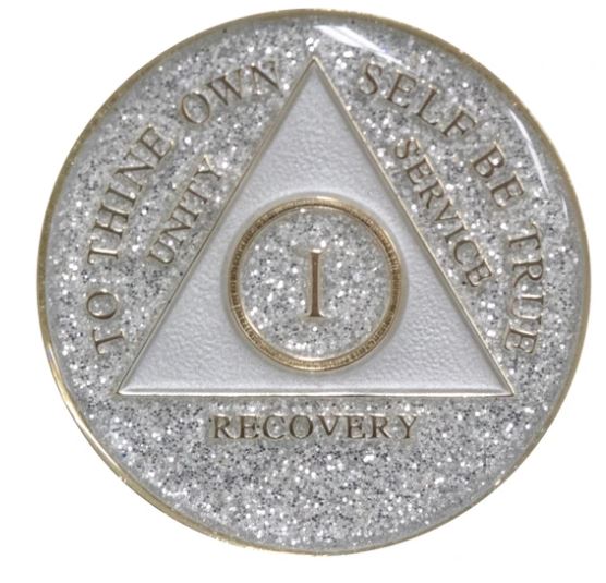 AA Silver Glitter Triplate Medallion - Click Image to Close