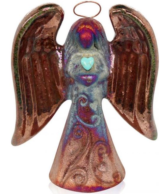 Medium Angel Ornament with Turquoise Stone