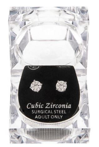 Cubic Zirconia 6mm Earrings