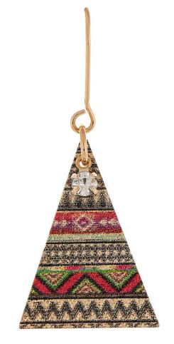 Gold Multi-Pattern Tipi Earrings