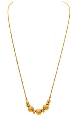 Gold Delicate Ball Detail Necklace