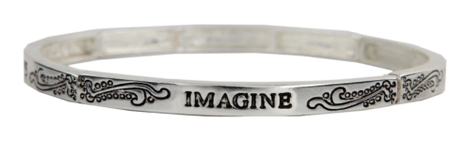 Silver Imagine Stackable Bracelet - Click Image to Close
