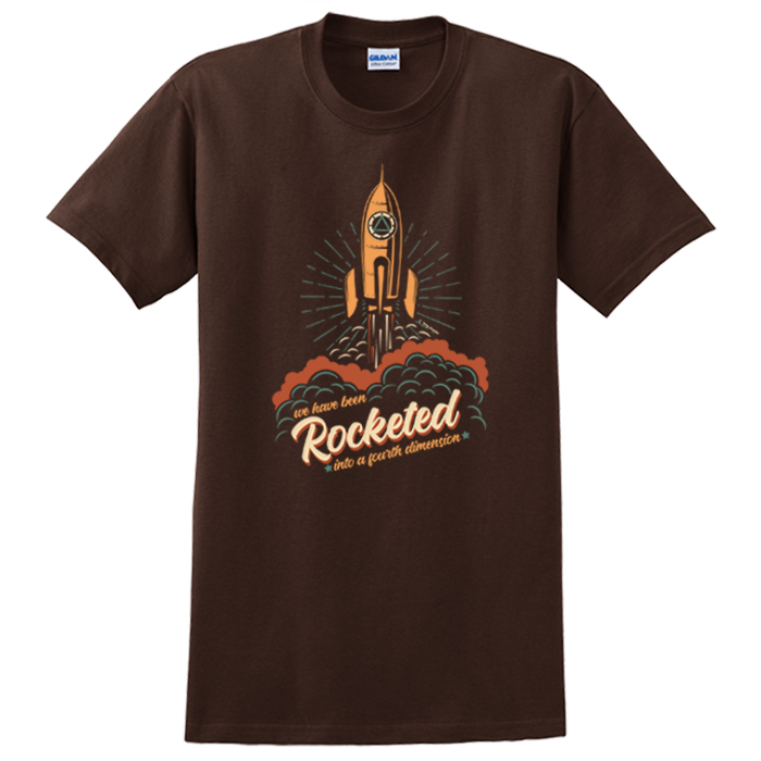 Rocketed Tee (Brown) - Click Image to Close
