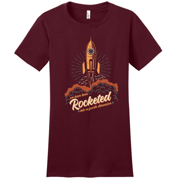 Rocketed Tee (Maroon) - Click Image to Close