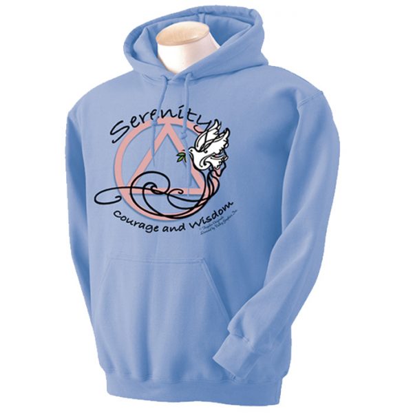 Serenity Courage Wisdom - BLUE Hoodie - Click Image to Close