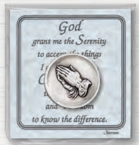 Serenity Prayer Praying Hands Pocket Coin