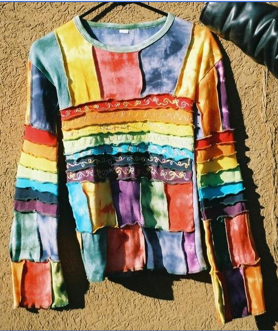 Colorful Long sleeved Tibetan Embroidered Shirt