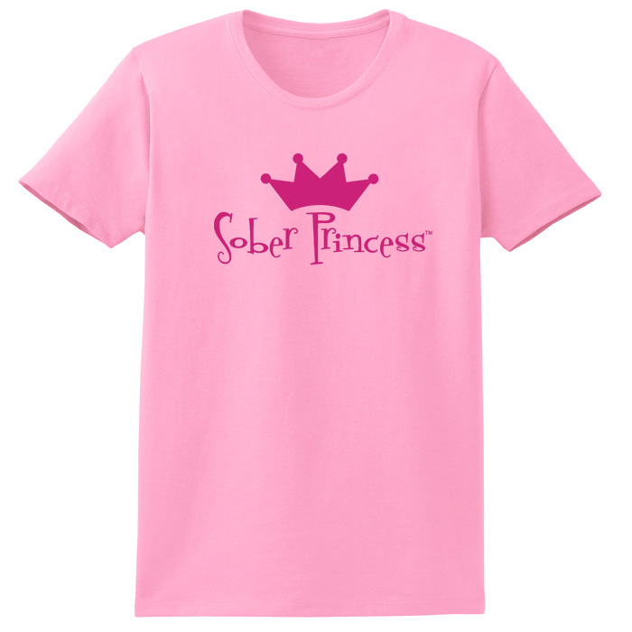 Sober Princess Tee - Pink - Click Image to Close