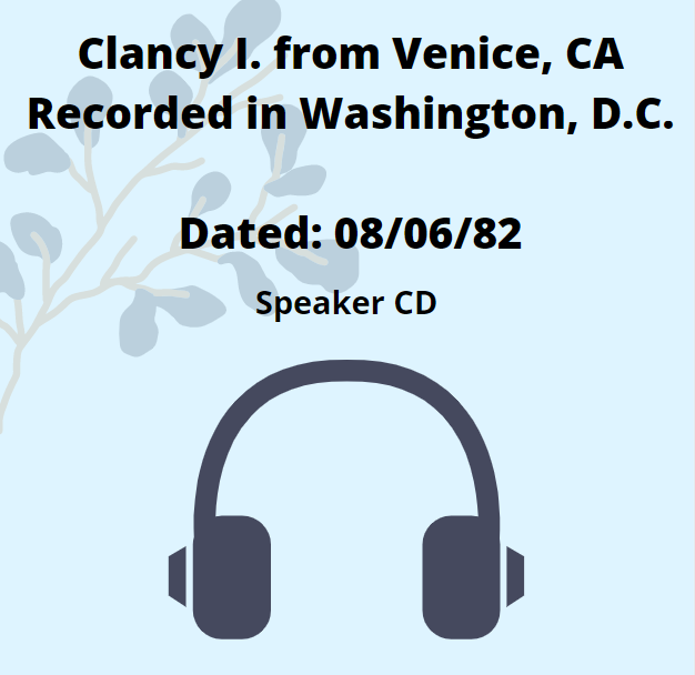 Clancy I: The Best Of... in Washington, D.C. Speaker CD
