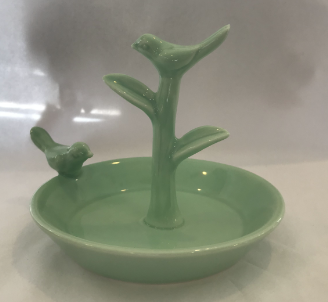 Bird in Tree Ceramic Ring Dish - Click Image to Close