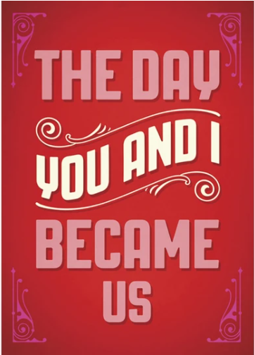 The Day You and I Became Us Card