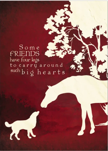 Four Legged Friends Pet Sympathy Card - Click Image to Close