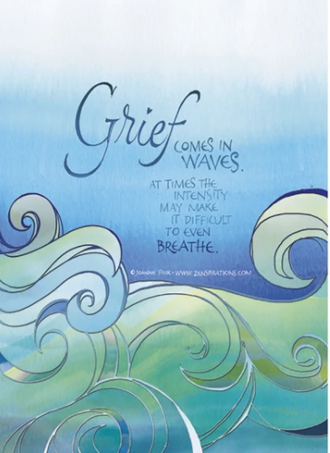 Waves of Grief Card