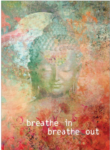 Breathe In Breathe Out Buddha Card