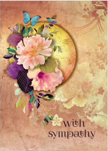 With Sympathy Floral Card - Click Image to Close