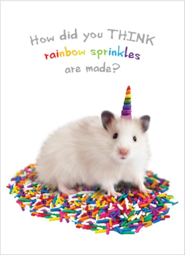 Rainbow Sprinkles Birthday Card - Click Image to Close