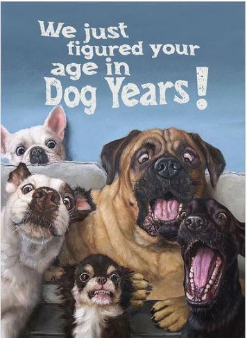 Dog Years Birthday Card - Click Image to Close