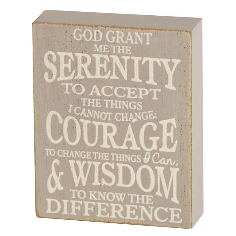 Serenity Prayer Wood Block