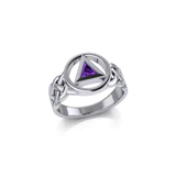 Amethyst Celtic Recovery Ring