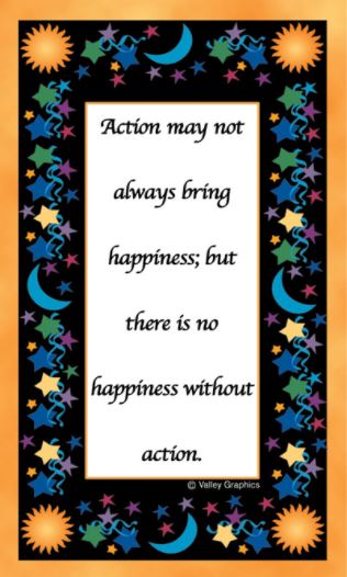 Action and Happiness Rectangular Magnet