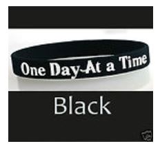 Silicone Wristband - Choose Your Saying! - BLACK